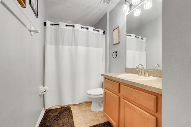 1311 Rain Forest Ln, Minneola, FL 34715 - bathroom with vanity, curtained shower, and tile patterned flooring