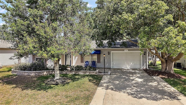 2003 Cordero Ct, The Villages, FL 32159 - view of front of house featuring a garage, concrete driveway, and a front lawn