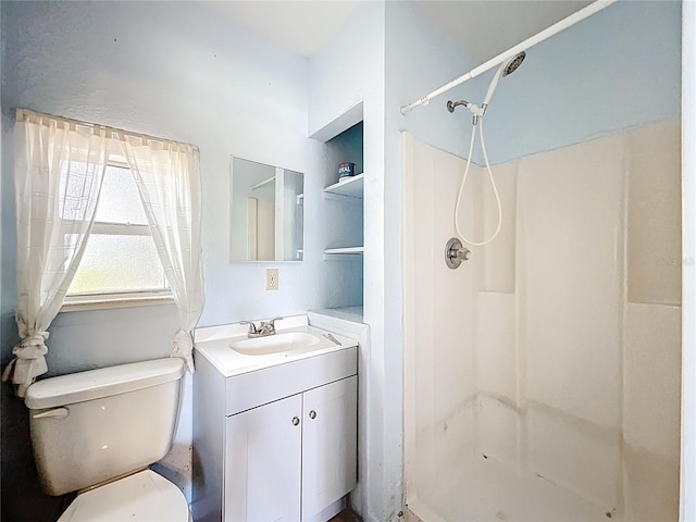 1107 Northshore Dr, Eustis, FL 32726 - full bath with a stall shower, toilet, and vanity