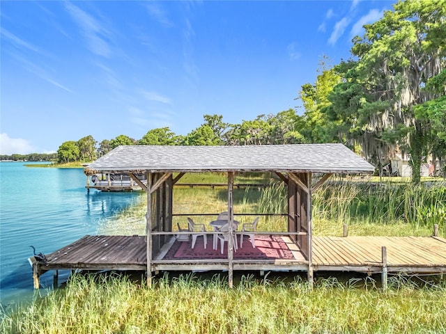 1107 Northshore Dr, Eustis, FL 32726 - dock area featuring a water view