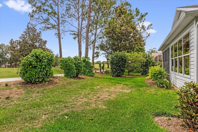 view of grassy yard