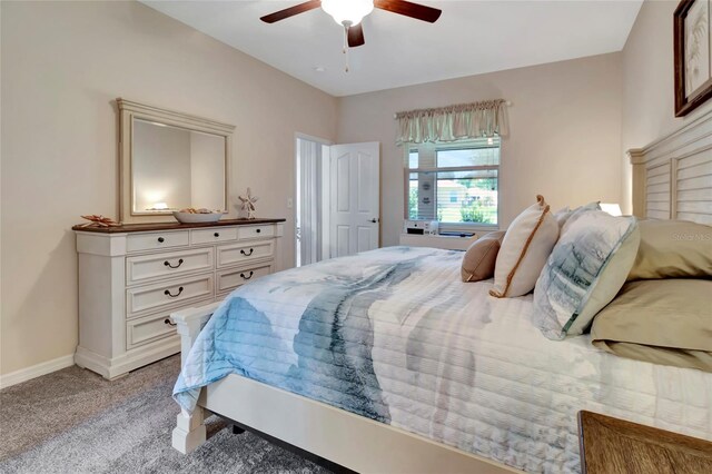 4716 Heritage Trl, Leesburg, FL 34748 - bedroom with light colored carpet, baseboards, and ceiling fan