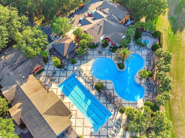 4716 Heritage Trl, Leesburg, FL 34748 - aerial view of a pool area