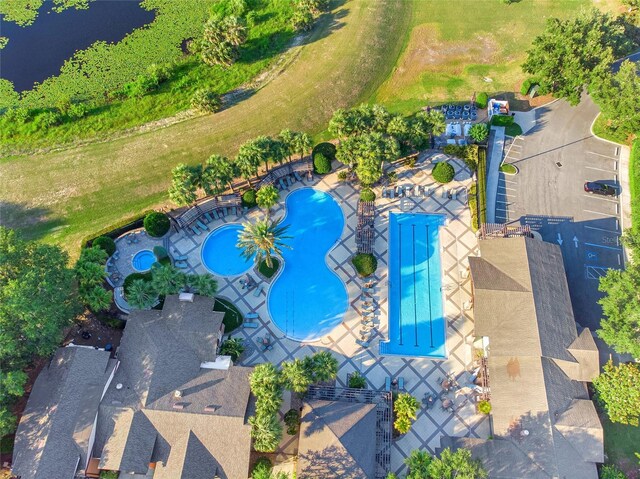 4716 Heritage Trl, Leesburg, FL 34748 - bird's eye view of a pool area