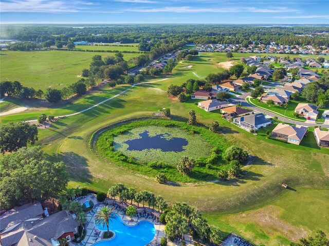 4716 Heritage Trl, Leesburg, FL 34748 - aerial perspective of suburban area with a local golf course and a large body of water