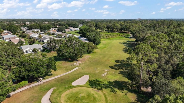 25406 Crestwater Dr, Leesburg, FL 34748 - aerial overview of property's location featuring a golf course and nearby suburban area