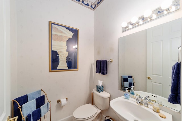 13165 SE 93rd Cir, Summerfield, FL 34491 - half bath with toilet, a sink, and baseboards