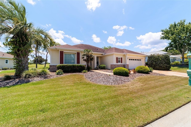 13165 SE 93rd Cir, Summerfield, FL 34491 - single story home with a garage, a front yard, and driveway