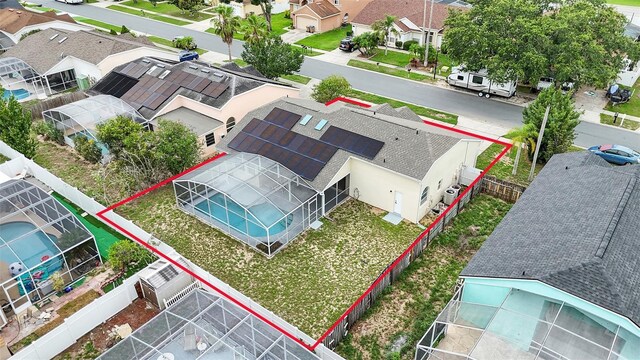 2896 Picadilly Cir, Kissimmee, FL 34747 - aerial perspective of suburban area featuring property parcel outlined