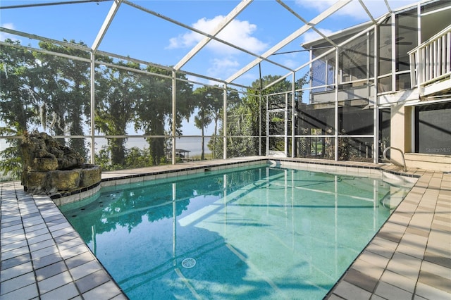1226 Overlook Rd, Eustis, FL 32726 - outdoor pool featuring glass enclosure