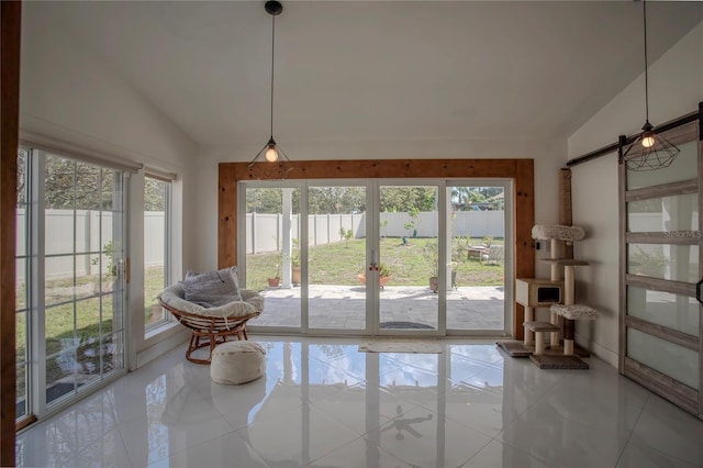 11036 Bronson Rd, Clermont, FL 34711 - sunroom / solarium featuring vaulted ceiling