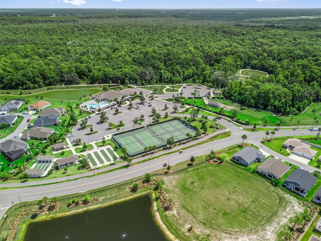 6301 Whittle Ct, The Villages, FL 32163 - aerial overview of property's location featuring a forest and a nearby body of water
