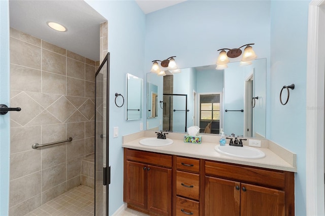 1910 Quiet Oak Ct, The Villages, FL 32162 - full bathroom with a shower stall and double vanity