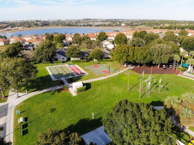 4083 Capland Ave, Clermont, FL 34711 - aerial perspective of suburban area featuring a nearby body of water and a recreational park