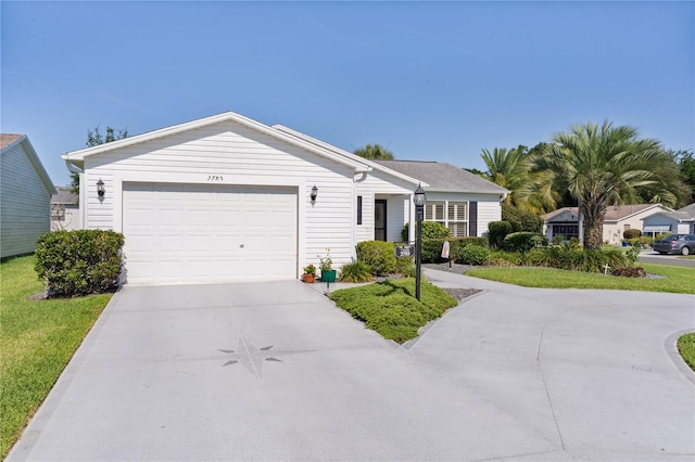 2785 Privada Dr, The Villages, FL 32162 - ranch-style home featuring concrete driveway and an attached garage