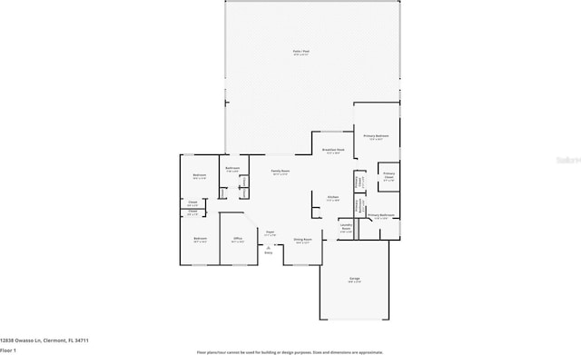12838 Owasso Ln, Clermont, FL 34711 - floor plan / room layout