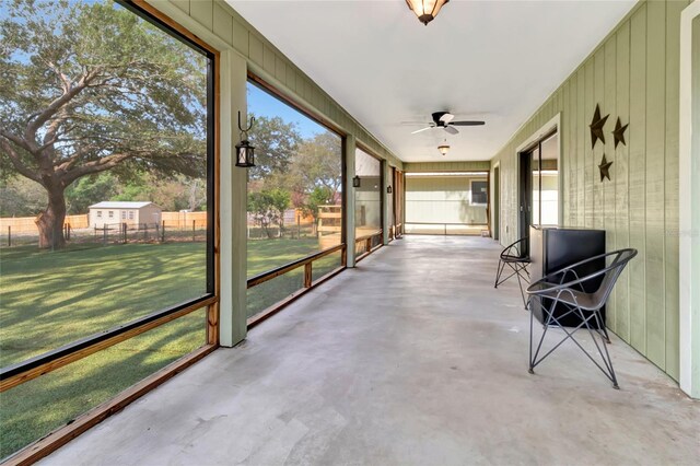10330 Dwights Rd, Clermont, FL 34714 - unfurnished sunroom with ceiling fan