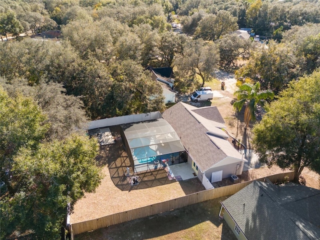 40140 Palm St, Lady Lake, FL 32159 - aerial view of property and surrounding area with a forest and a pool