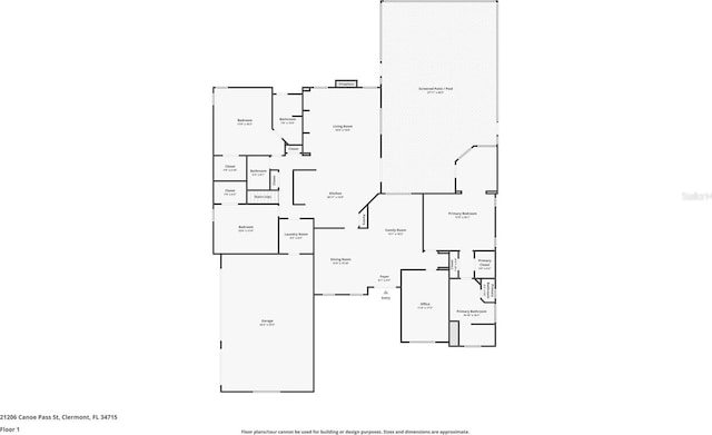 21206 Canoe Pass St, Clermont, FL 34715 - floor plan / room layout