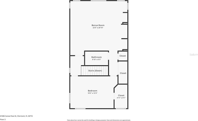 21206 Canoe Pass St, Clermont, FL 34715 - floor plan / room layout