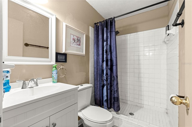 43 Almond Pass Dr, Ocala, FL 34472 - bathroom featuring toilet, a shower stall, and vanity