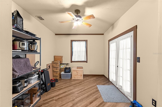 43 Almond Pass Dr, Ocala, FL 34472 - storage area featuring a ceiling fan