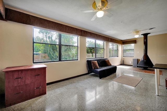 2007 Mosher Dr, Orlando, FL 32810 - sunroom with a wood stove