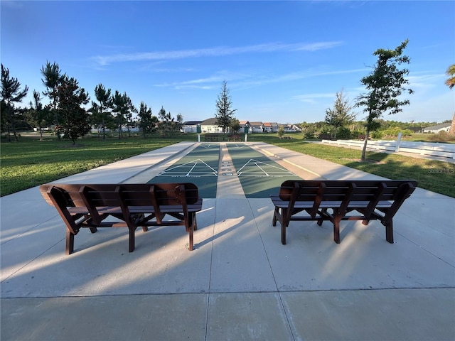 3817 Miragalia Ln, The Villages, FL 32163 - surrounding community with shuffleboard and a lawn
