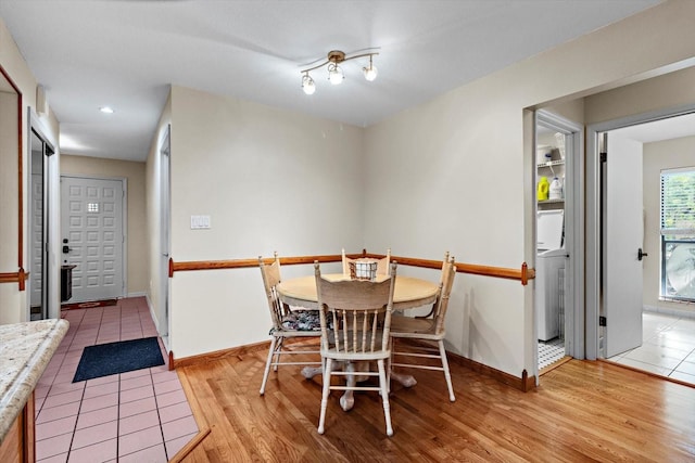 22 Palm Circle Dr, Inglis, FL 34449 - dining space featuring baseboards, light wood-style floors, and recessed lighting