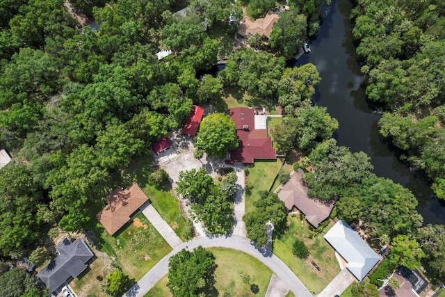 22 Palm Circle Dr, Inglis, FL 34449 - aerial view of property and surrounding area featuring a nearby body of water