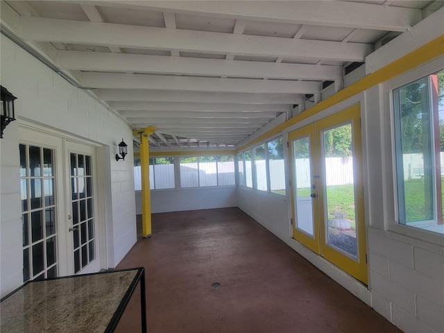 6924 Nawadaha Blvd, Orlando, FL 32818 - unfurnished sunroom featuring french doors and plenty of natural light