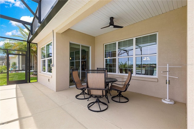 11215 SE 172nd Pl, Summerfield, FL 34491 - sunroom / solarium with ceiling fan, plenty of natural light, and outdoor dining space