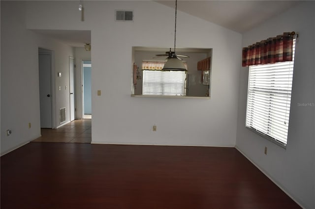 610 Swallow Ct, Apopka, FL 32712 - spare room with lofted ceiling, ceiling fan, wood finished floors, and baseboards