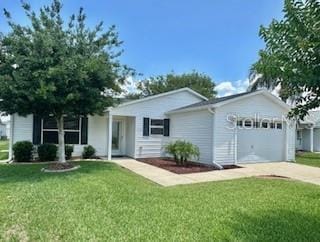 3337 Candlebrook St, The Villages, FL 32162 - ranch-style home featuring an attached garage, a front lawn, and concrete driveway