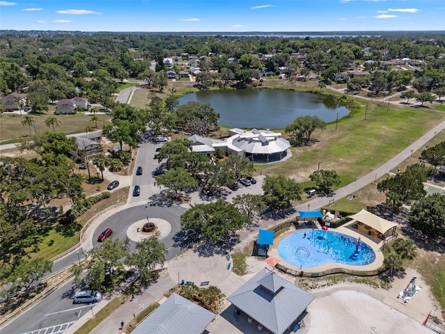 378 W Osceola St, Clermont, FL 34711 - drone / aerial view of a nearby body of water and a pool area