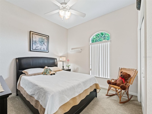 11019 SE 170th Lane Rd, Summerfield, FL 34491 - bedroom with carpet flooring, baseboards, and a ceiling fan