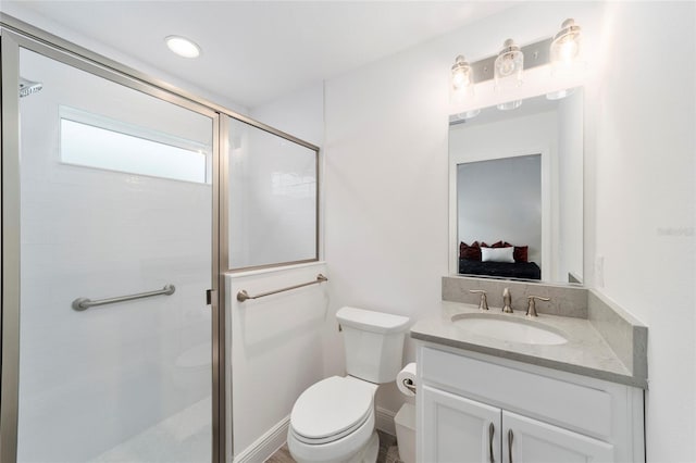 3769 Causey Ct, The Villages, FL 32163 - ensuite bathroom with toilet, vanity, and a shower stall