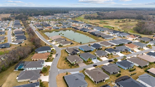 3769 Causey Ct, The Villages, FL 32163 - aerial view of property and surrounding area with nearby suburban area and a large body of water