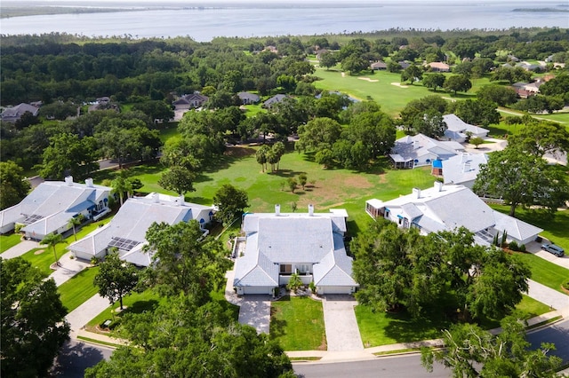 6048 Topsail Rd, Lady Lake, FL 32159 - aerial perspective of suburban area featuring a large body of water