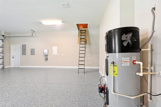 1127 Fiesta Key Cir, Lady Lake, FL 32159 - garage with water heater, electric panel, and baseboards