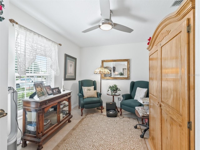 17380 SE 111th Ct, Summerfield, FL 34491 - sitting room with a ceiling fan