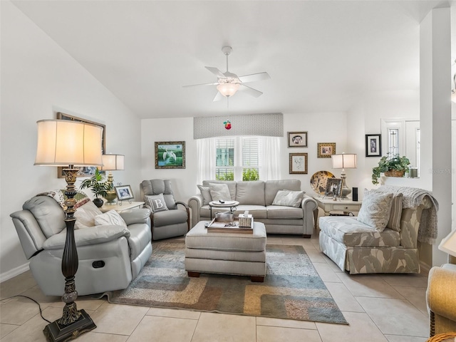 17380 SE 111th Ct, Summerfield, FL 34491 - living room with ceiling fan and light tile patterned flooring
