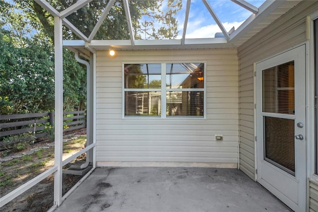 2766 Privada Dr, The Villages, FL 32162 - unfurnished sunroom featuring a skylight