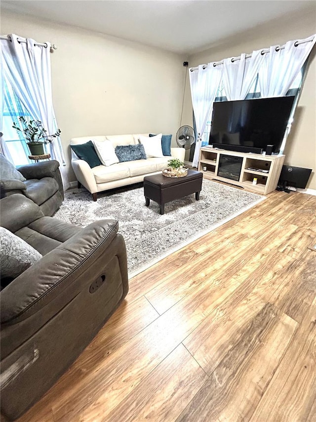 5051 NW 61st Ct, Ocala, FL 34482 - living room featuring wood finished floors