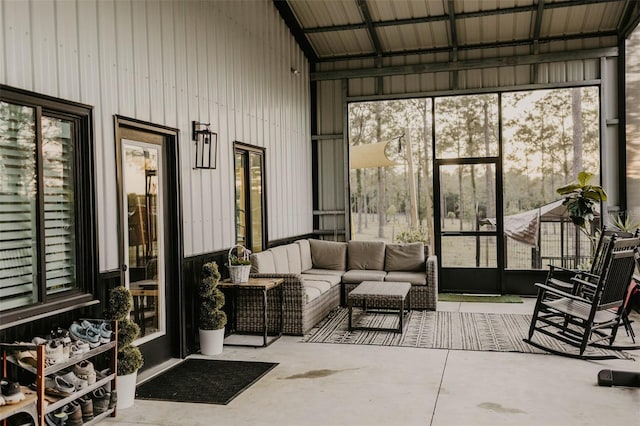 18142 Powerline Rd, Dade City, FL 33523 - sunroom / solarium featuring outdoor lounge area and plenty of natural light