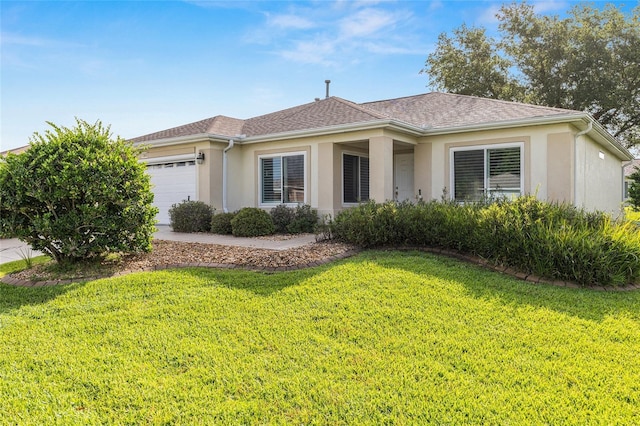 13643 SE 89th Ct, Summerfield, FL 34491 - single story home featuring stucco siding, a garage, and a front lawn