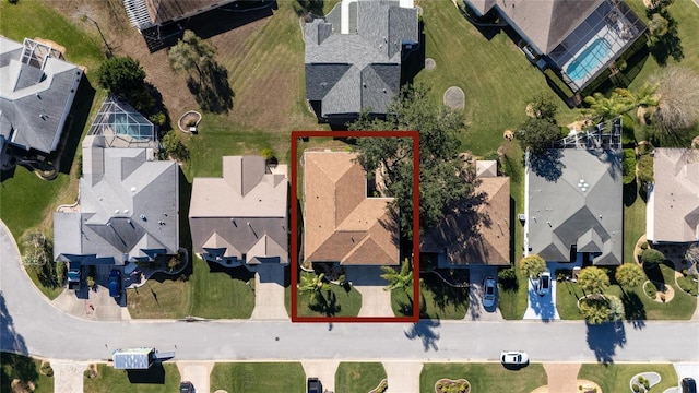9430 SE 176th Saffold St, The Villages, FL 32162 - aerial perspective of suburban area with property parcel outlined
