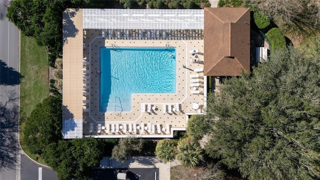 9430 SE 176th Saffold St, The Villages, FL 32162 - aerial view of property's location featuring a pool