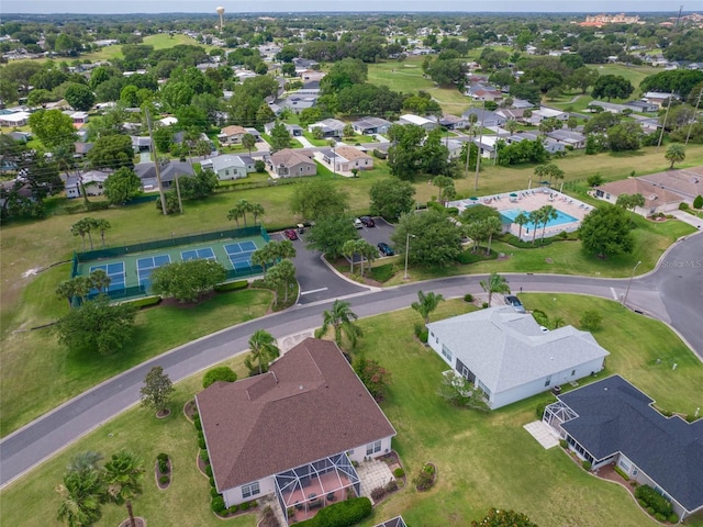 17108 SE 111th Terrace Rd, Summerfield, FL 34491 - aerial perspective of suburban area featuring a pool area