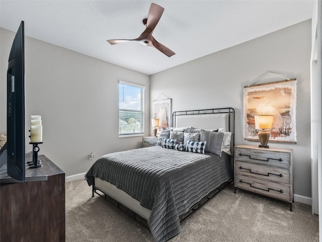 17108 SE 111th Terrace Rd, Summerfield, FL 34491 - carpeted bedroom with baseboards and a ceiling fan